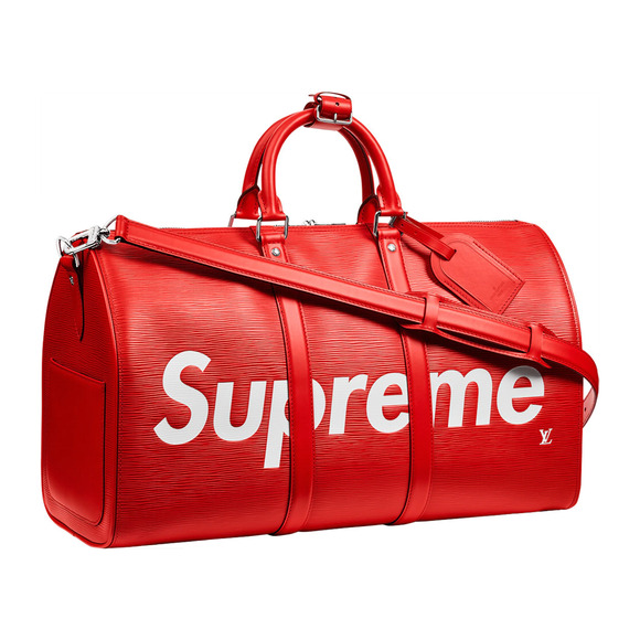 Louis Vuitton Keepall Bandouliere 45 Supreme Red Epi Leather Weekend Travel Bag - Picture 1 of 10